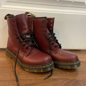Smooth leather burgundy 1460 dr martens size 8